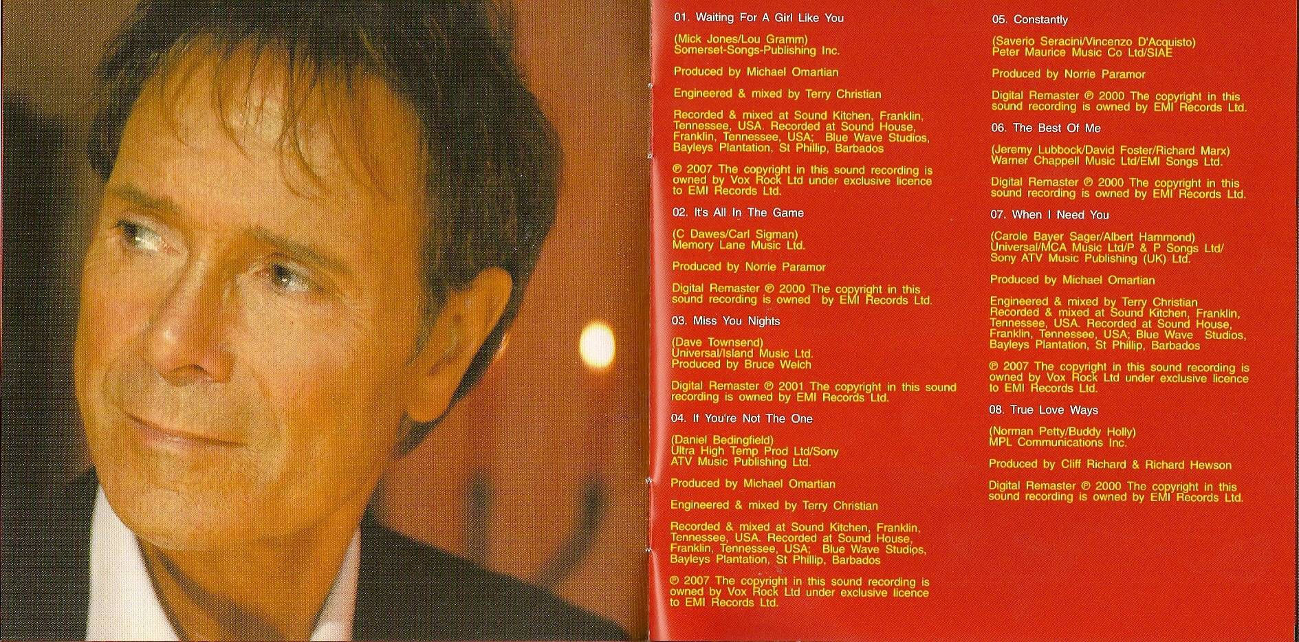 Cliff Richard Love The Album : Booklet 3